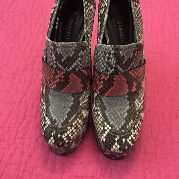Casadei Multicolor Snakeskin Heels, US7,5 - Picture 6 of 13